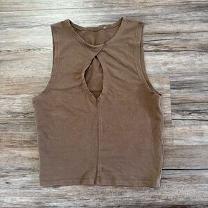 Cotton On Key Hole Brown Tank